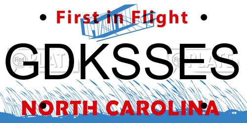 GDKSSES North Carolina License Plate