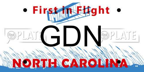 GDN North Carolina License Plate