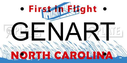 GENART North Carolina License Plate