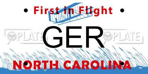 GER North Carolina License Plate