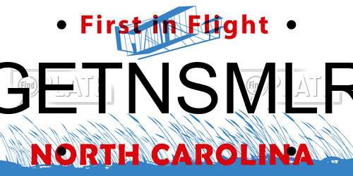 GETNSMLR North Carolina License Plate
