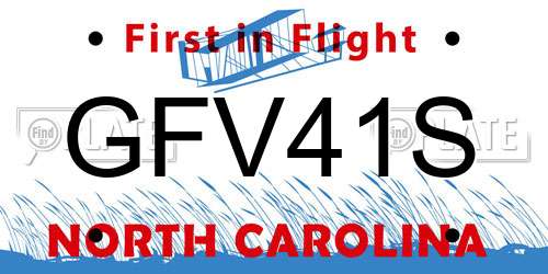 GFV41S North Carolina License Plate