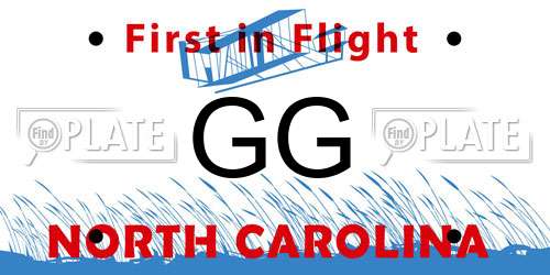 GG North Carolina License Plate
