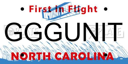 GGGUNIT North Carolina License Plate