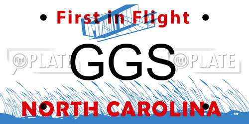 GGS North Carolina License Plate