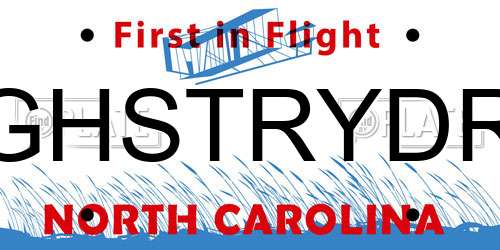 GHSTRYDR North Carolina License Plate
