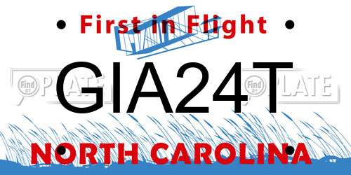 GIA24T North Carolina License Plate