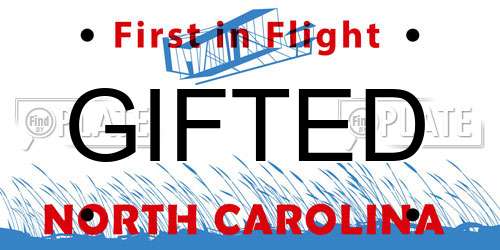 GIFTED North Carolina License Plate