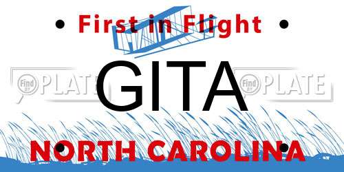 GITA North Carolina License Plate