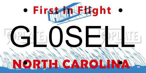 GL0SELL North Carolina License Plate