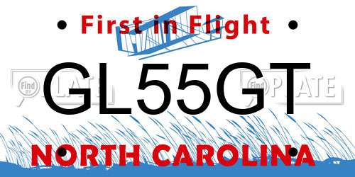GL55GT North Carolina License Plate