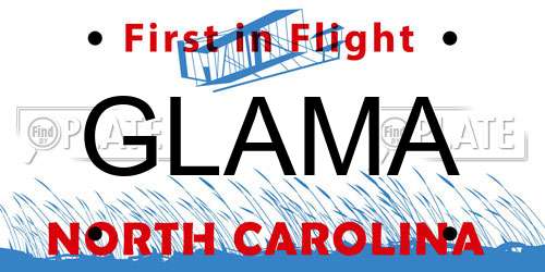 GLAMA North Carolina License Plate