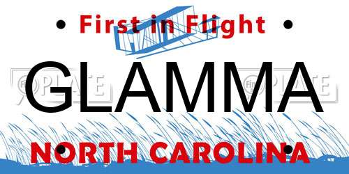 GLAMMA North Carolina License Plate