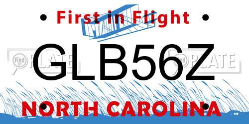 GLB56Z North Carolina License Plate