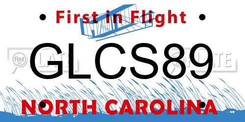 GLCS89 North Carolina License Plate