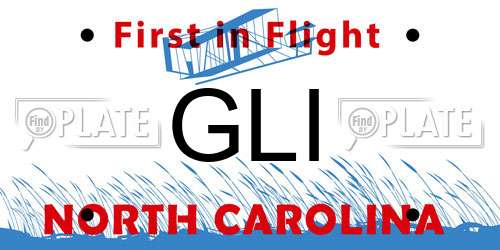 GLI North Carolina License Plate