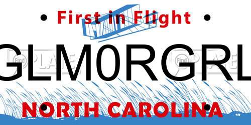 GLM0RGRL North Carolina License Plate