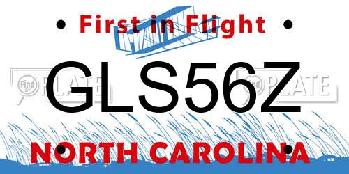 GLS56Z North Carolina License Plate