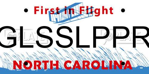 GLSSLPPR North Carolina License Plate