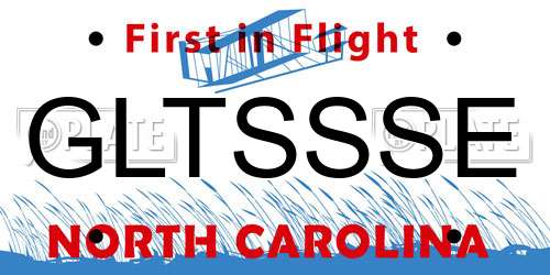 GLTSSSE North Carolina License Plate