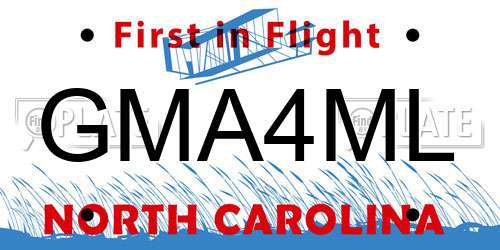 GMA4ML North Carolina License Plate