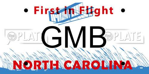 GMB North Carolina License Plate