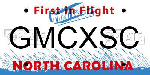 GMCXSC North Carolina License Plate