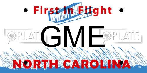 GME North Carolina License Plate