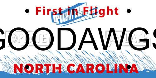 GOODAWGS North Carolina License Plate
