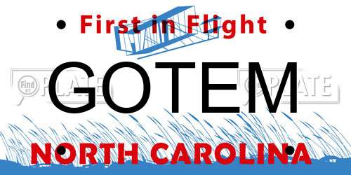 GOTEM North Carolina License Plate