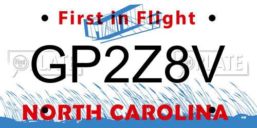 GP2Z8V North Carolina License Plate
