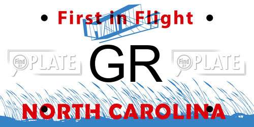 GR North Carolina License Plate