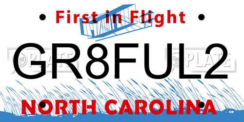 GR8FUL2 North Carolina License Plate
