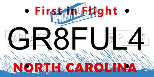 GR8FUL4 North Carolina License Plate