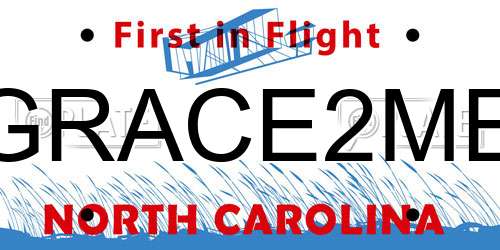 GRACE2ME North Carolina License Plate