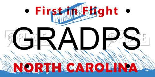 GRADPS North Carolina License Plate