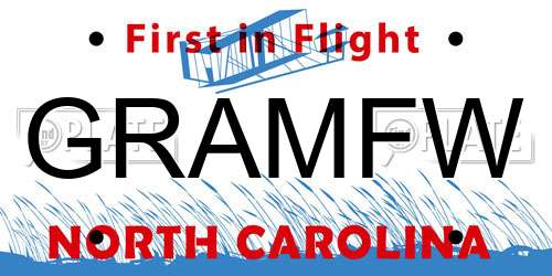 GRAMFW North Carolina License Plate