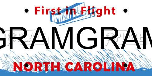 GRAMGRAM North Carolina License Plate