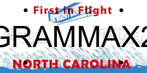 GRAMMAX2 North Carolina License Plate