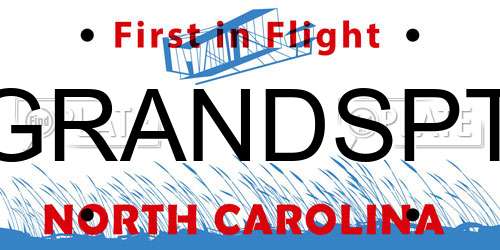 GRANDSPT North Carolina License Plate