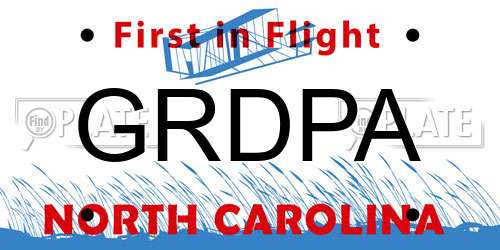 GRDPA North Carolina License Plate