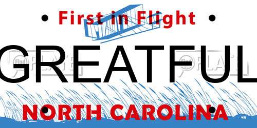 GREATFUL North Carolina License Plate