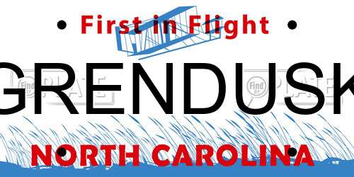 GRENDUSK North Carolina License Plate