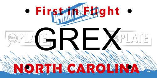 GREX North Carolina License Plate