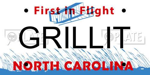 GRILLIT North Carolina License Plate