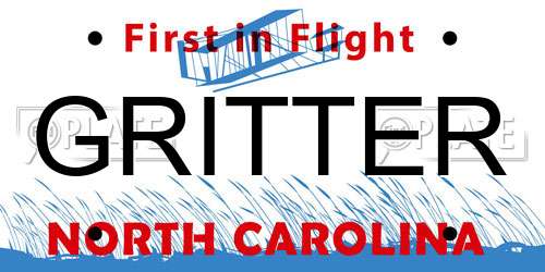 GRITTER North Carolina License Plate