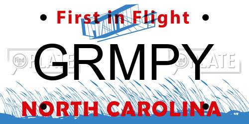GRMPY North Carolina License Plate