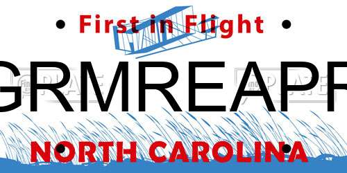 GRMREAPR North Carolina License Plate