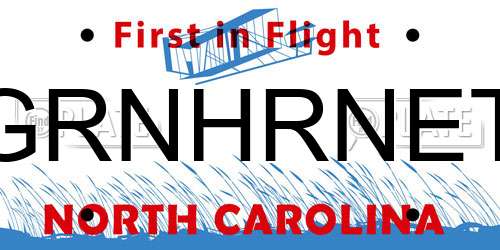 GRNHRNET North Carolina License Plate