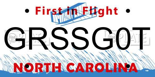 GRSSG0T North Carolina License Plate